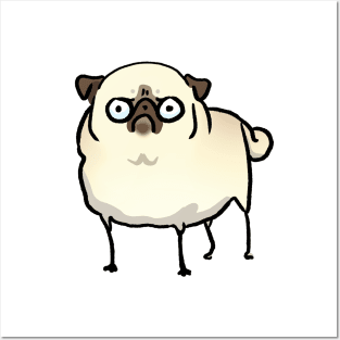 Angry Pug (fawn) Posters and Art